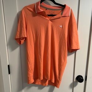 Adidas Men's Vibrant salmon colored Polo